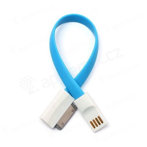 Synchronizační a nabíjecí USB kabel s 30-pin konektorem - modrý