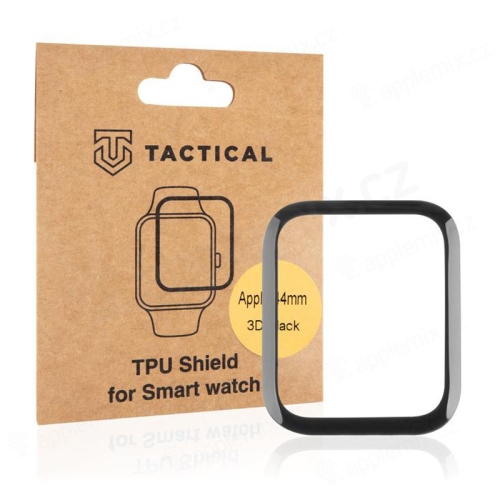 Tvrzené sklo TACTICAL 5D pro Apple Watch 44mm Series 4 / 5 / 6 / SE - 3D okraj - černé / čiré