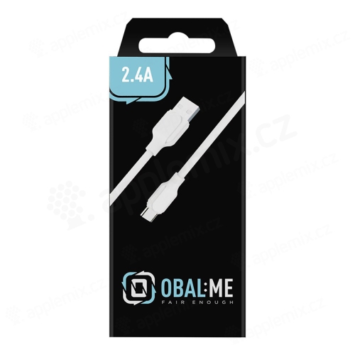 Nabíjací kábel OBAL:ME - USB-A / USB-C - 1 m - biely