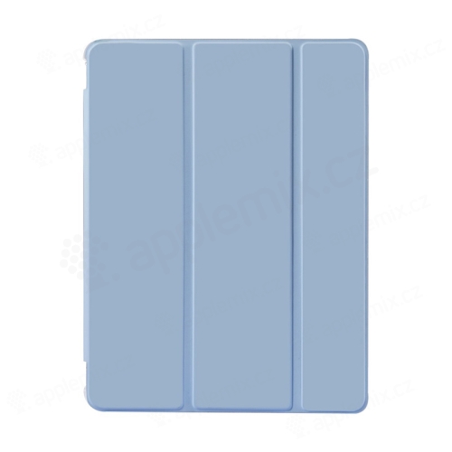 Puzdro pre Apple iPad 10,2" (2019 - 2021) - gumená zadná strana - stojan + priehradka na Apple Pencil - svetlo modré
