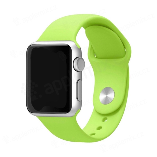 Řemínek pro Apple Watch 42mm / 41mm / 40mm / 38mm - velikost S / M - silikonový - zelený