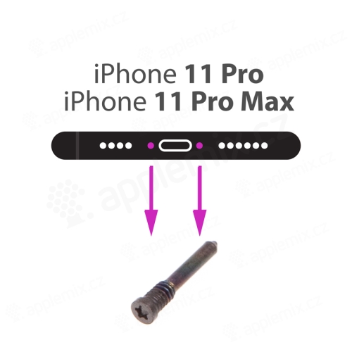 Spodná skrutka pre Apple iPhone 11 Pro / 11 Pro Max - zelená - Kvalita A+