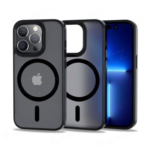 Kryt pro Apple iPhone 14 Pro - podpora MagSafe zvýšený okraj fotoaparátu - plastový / gumový - černý