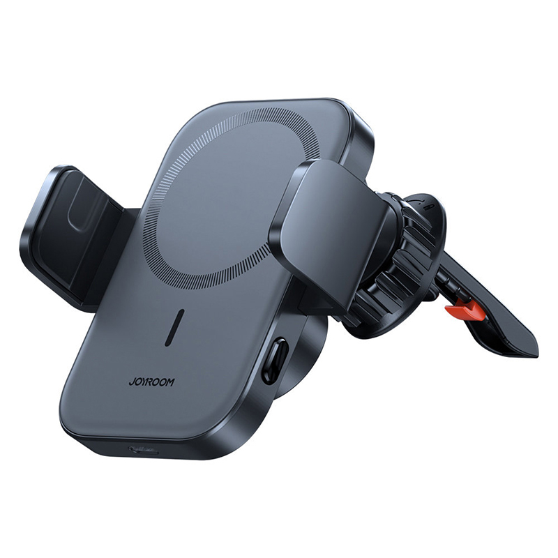 Držák do auta / MagSafe kompatibilní nabíječka JOYROOM - do ventilační mřížky - klipový + magnetický - černý