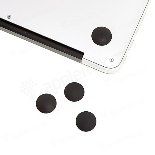 Náhradné spodné gumové podložky pre Apple MacBook Air (modely A1370, 1369, 1466, 1465) - 4ks - čierne