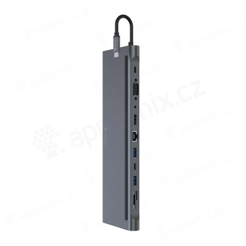 Dokovací stanice / port replikátor DEVIA pro Apple MacBook s konektorem USB-C na HDMI, USB-A, ethernet