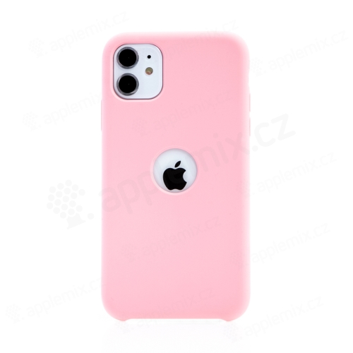Kryt pre Apple iPhone 11 - gumový - príjemný na dotyk - s výrezom pre logo - ružový