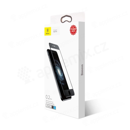 Tvrzené sklo (Tempered Glass) BASEUS pro Apple iPhone 7 Plus / 8 Plus - na přední stranu - černý rámeček - anti-blue-ray