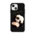 Kryt pre Apple iPhone 13 - roztomilá panda - gumový - čierny
