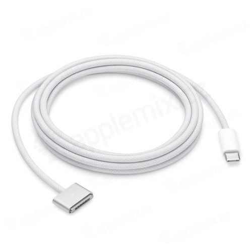 Napájecí kabel Magsafe 3 na USB-C pro Apple MacBook - 2m - tkanička - stříbrný