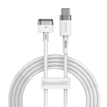 Nabíjecí kabel BASEUS pro Apple MacBook - USB-C na MagSafe 2 - tkanička - 2m - bílý