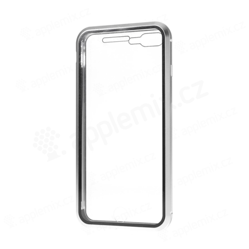 Kryt pro Apple iPhone 7 Plus / 8 Plus - magnetické uchycení - sklo / kov - 360° ochrana - průhledný