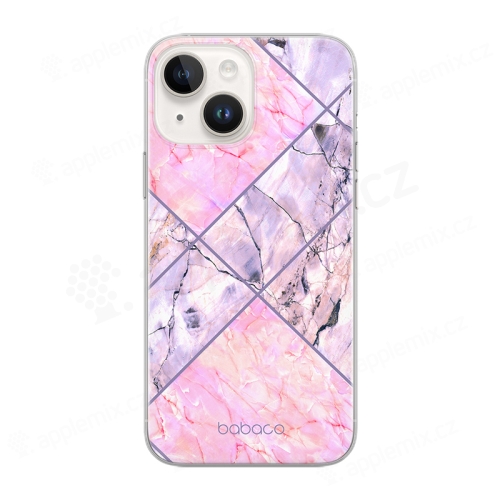 Kryt BABACO pro Apple iPhone 14 - gumový - růžový mramor