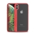 Kryt IPAKY pre Apple iPhone Xs Max - plast / guma - priehľadný / červený