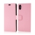 Puzdro pre Apple iPhone Xs Max - stojan + slot na kreditnú kartu - umelá koža - ružové