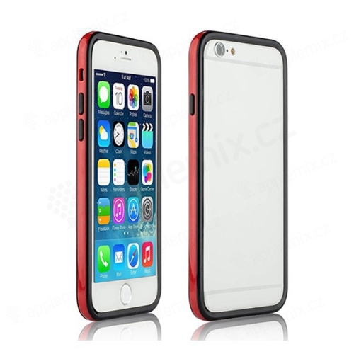 Ochranný plasto-gumový rámeček / bumper pro Apple iPhone 6 - červeno-černý