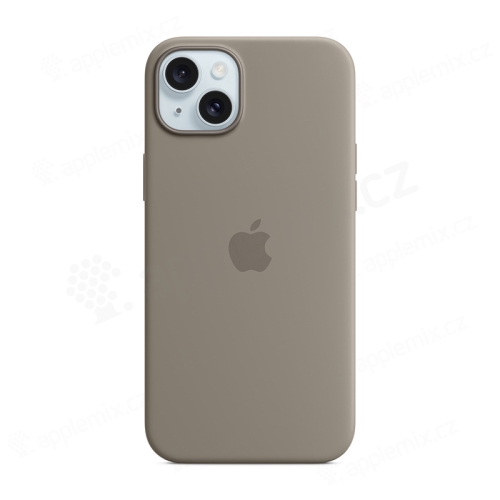 Originální kryt pro Apple iPhone 15 Plus - MagSafe - silikonový - jílově šedý