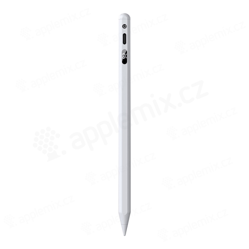 Dotykové pero / stylus BASEUS - aktívny dizajn - bezdrôtové nabíjanie - kompatibilné s ceruzkou - biele