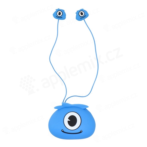 Slúchadlá JELLIE MONSTERS - 3,5 mm jack - slúchadlá + kryt - farebné príšerky - Monster - modré