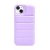 Kryt pre Apple iPhone 15 Plus - mäkké prešívanie - umelá koža - fialový