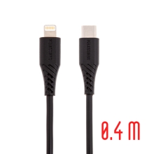 Synchronizační a nabíjecí kabel SWISSTEN - USB-C / Lightning - 0,4m - černý
