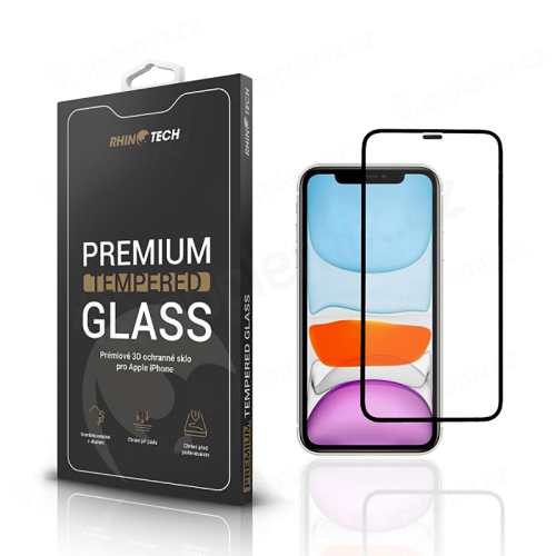 Tvrzené sklo (Tempered Glass) RHINOTECH pro Apple iPhone Xr / 11 - 3D hrana