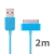 Synchronizační a nabíjecí USB kabel pro Apple iPhone / iPad / iPod – 2m modrý