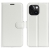 Puzdro pre Apple iPhone 15 Plus - stojan - umelá koža - slonovinovo biela
