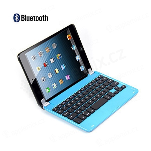 Tenká mobilní klávesnice bluetooth pro Apple iPad mini / mini 2 / mini 3 - světle modrá