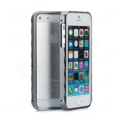 Rámeček / bumper pro Apple iPhone 5 / 5S / SE hliníkový - šedý