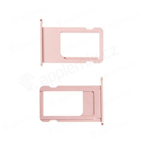 Rámeček / šuplík na Nano SIM pro Apple iPhone 6S Plus - růžově zlatý (rose gold) - kvalita A+