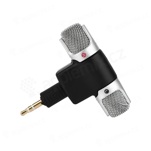 Mikrofón pre Apple iPhone / iPod / iPad / Mac - externý - stereo - 3,5 mm jack - čierny / strieborný