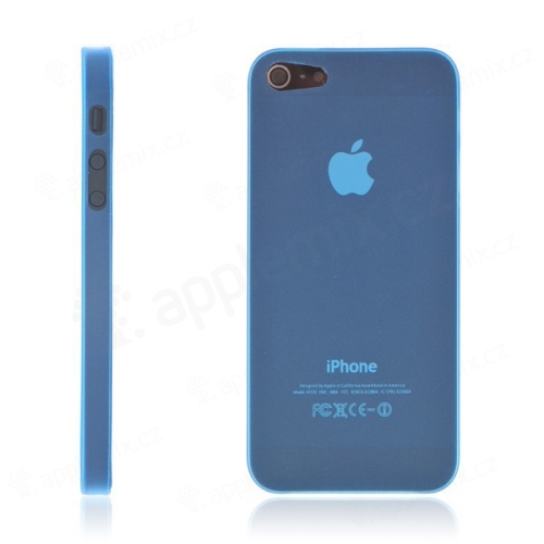 Ultra tenký ochranný kryt pro Apple iPhone 5 / 5S / SE (tl. 0,3 mm) - matný - modrý