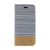 Puzdro pre Apple iPhone Xs Max - látka / umelá koža - stojan + slot na kreditnú kartu - hnedé / sivé