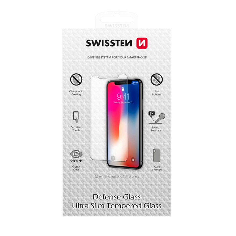 Tvrzené sklo (Tempered Glass) SWISSTEN pro Apple iPhone SE (2020) / SE (2022) - přední - odolné - 0,3mm