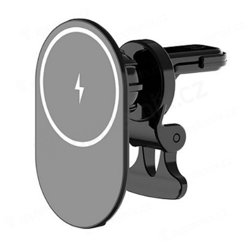 Držák do auta / MagSafe kompatibilní nabíječka - do ventilační mřížky - podpěra - oválný - černý