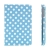 Pouzdro pro Apple iPad mini / mini 2 / mini 3 s 360° otočným stojánkem a výřezem pro logo - modré s bílými puntíky