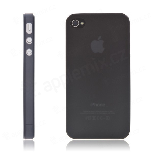 Ultra tenký ochranný kryt pro Apple iPhone 4 / 4S (tl. 0,3mm) - matný - černý