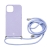 Kryt MOMAX pro Apple iPhone 13 mini - slaměné kousky - šňůrka - gumový - fialový