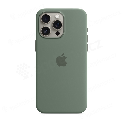 Originálny kryt pre Apple iPhone 15 Pro Max - MagSafe - silikónový - cyprusovo zelený