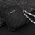 Pouzdro / obal pro Apple AirPods - silikonové - odolné - poutko na zavěšení + karabina - černé