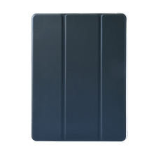 Pouzdro pro Apple iPad 10,2&quot; (2019 - 2021) - gumová záda - stojánek + prostor pro Apple Pencil - tmavě modré