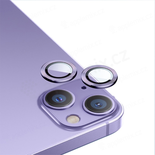 Tvrdené sklo pre Apple iPhone 14 / 14 Plus - na objektív fotoaparátu - fialové