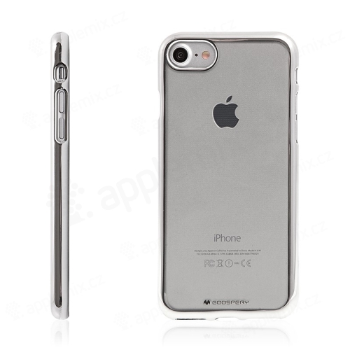 Kryt Mercury Ring 2 pro Apple iPhone 7 / 8 / SE (2020) / SE (2022) - gumový - průhledný / stříbrný rámeček