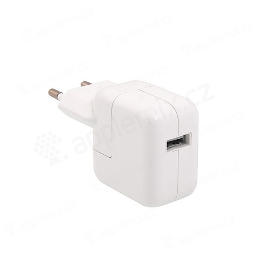 12W EU napájecí adaptér / nabíječka pro Apple iPhone / iPad / iPod - bílá