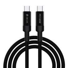 Synchronizační a nabíjecí kabel USB-C / USB-C DEVIA - 100W - 1,5m - černý