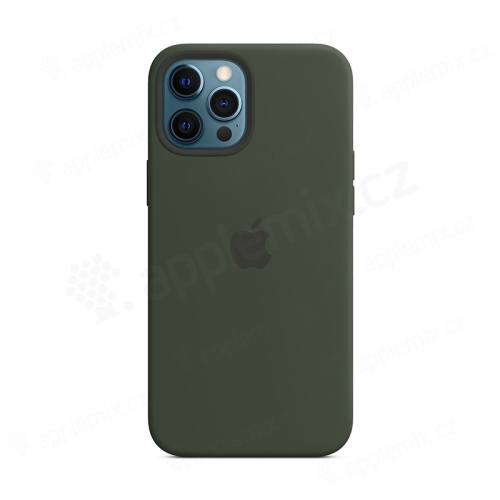 Originální kryt pro Apple iPhone 12 Pro Max - silikonový - kypersky zelený