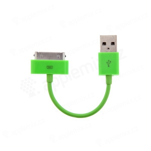 Mini synchronizační a nabíjecí datový kabel pro iPhone / iPod / iPad - zelený