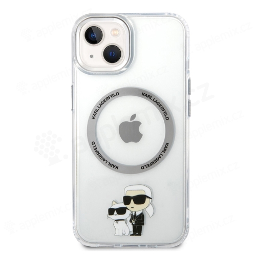 Kryt KARL LAGERFELD pre Apple iPhone 13 - Podpora MagSafe - NFT - plast / guma - priehľadný