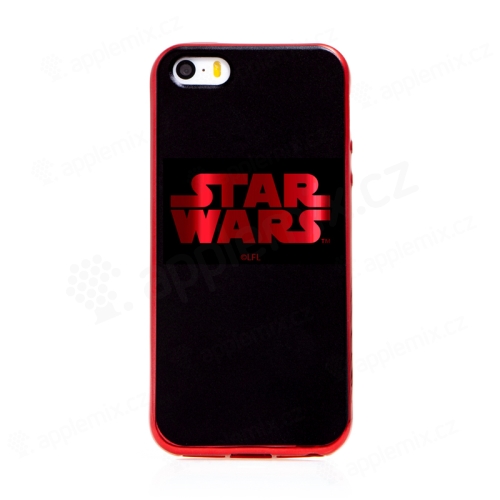 Kryt STAR WARS pre Apple iPhone 5 / 5S / SE - gumový - čierny / červený